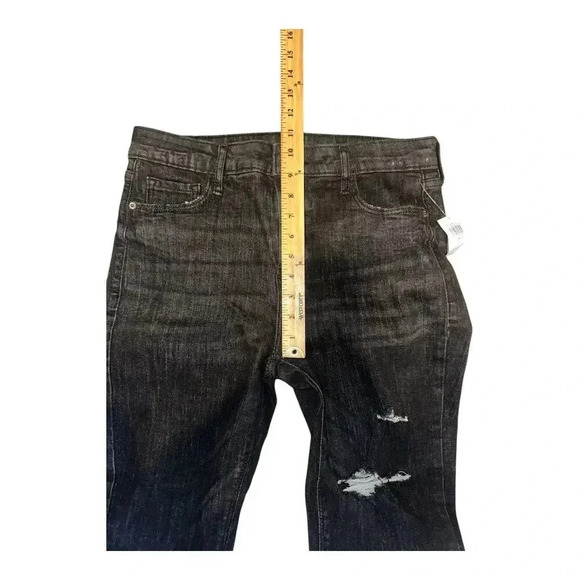 Old Navy Black High Rise Rockstar Super Skinny Jeans, Sz 10 - Picture 6 of 7